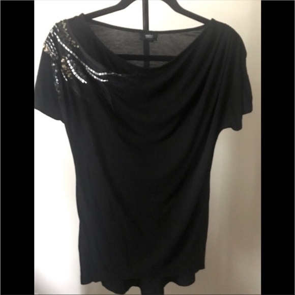 MOSSIMO womens high low embellished blouse. Size small - Picture 2 of 3